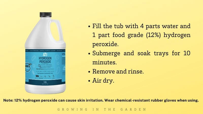 If damping off and fungal diseases have been an issue in the past, you may want to use this method, which provides the highest level of sanitation: 