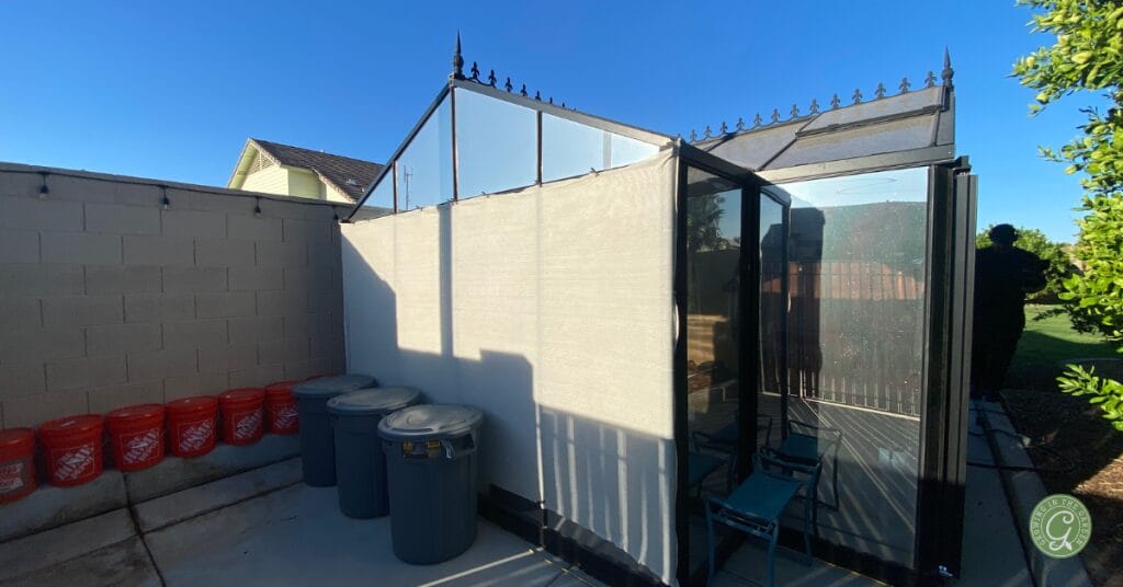 Historically, the function of a greenhouse is to trap heat. However, during the summer, greenhouse temperatures can surpass 150°F (65.6°C), which is too hot for plants. High winds during the monsoon/windy seasons also present a challenge. 