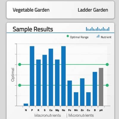 The report shows if any of the nutrients in your soil are either within, below, or above the optimal range. There are results for the soil nutrient availability, pH, and the macro and micronutrients.