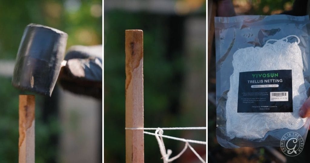 Supplies needed for plant support netting